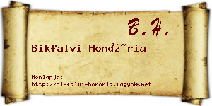 Bikfalvi Honória névjegykártya